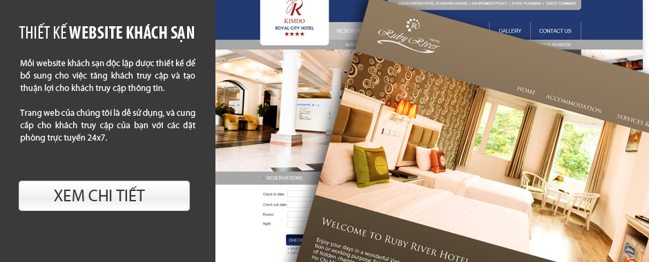 Dịch vụ thiết kế website khách sạn đẹp và chuyên nghiệp