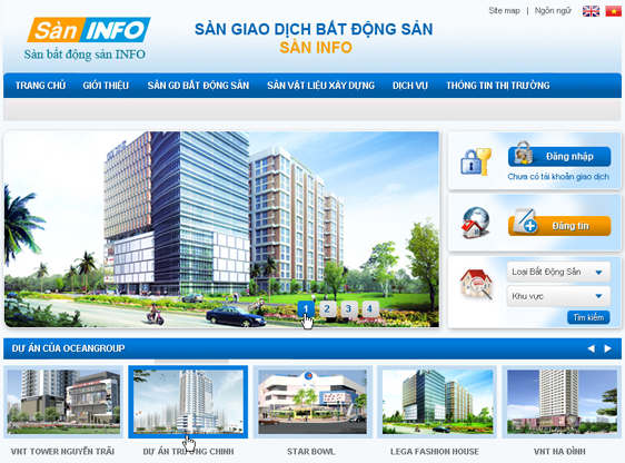 Dịch vụ thiết kế website bất động sản, nhà đất chuyên nghiệp